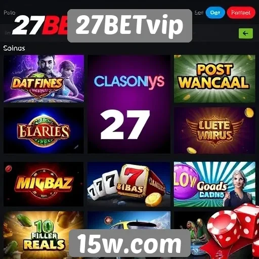 Variedade de jogos disponíveis no 27BETvip